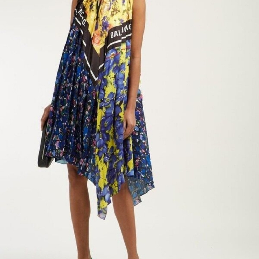 Balenciaga Multicolor Floral Dress
